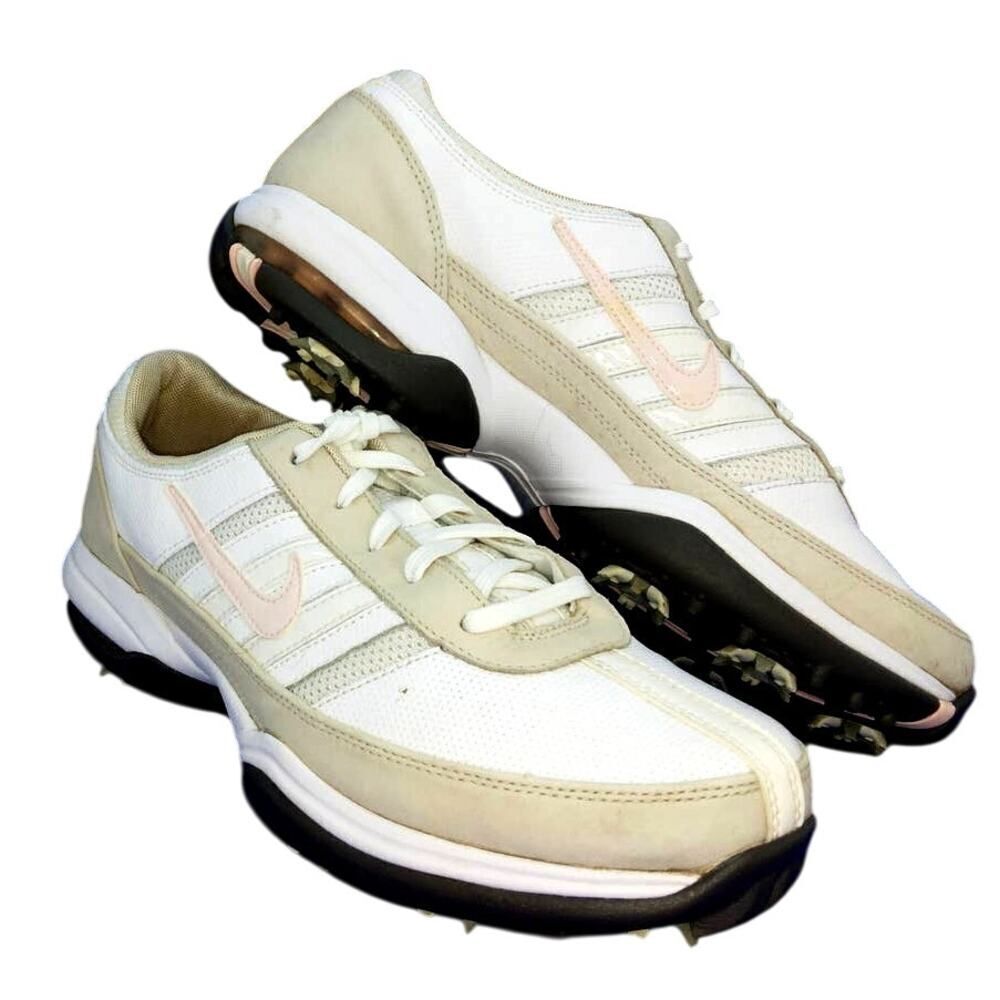 Nike Womens Golf Shoes - White with Pink Accents - Size 8.5